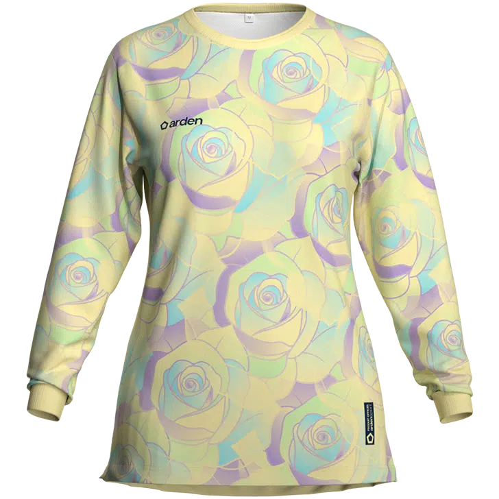 Maillot de gardienne de handball personnalisé jaune à manches longues