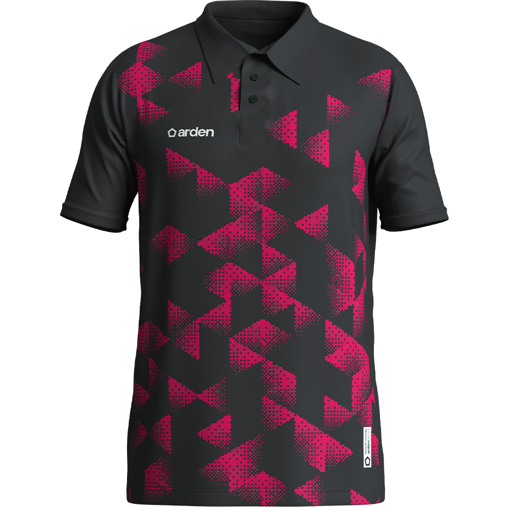 Polo personnalisé gris anthracite et rose ArdenSport